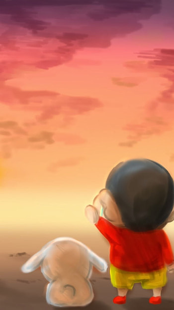 Shinchan Family, Beautiful, Painting HD phone wallpaper