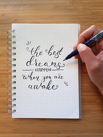Words, Hand, Inscription, Notebook, Notepad HD phone wallpaper