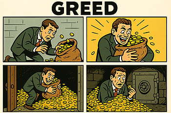 Greed Unleashed: Ultra Capturing the Allure of Wealth, Greed, money, cartoon, Businessman, wealth HD wallpaper