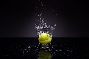 lemon splash graphy, lemon, splash, graphy HD wallpaper