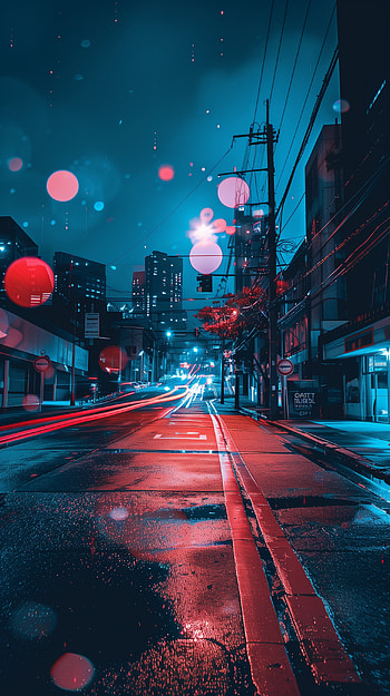 Neon City Nights For , night view, city, city street, urban, night HD phone wallpaper