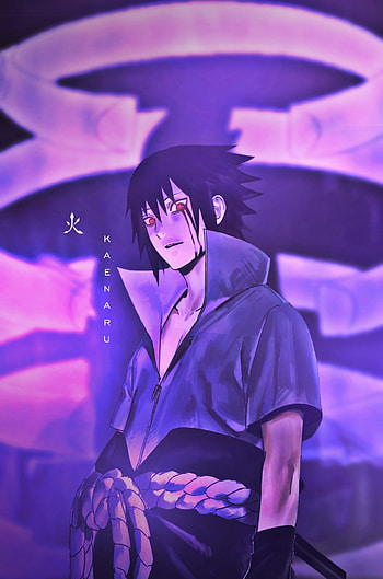 Sasuke, sky, magenta HD phone wallpaper