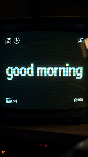 Pixel Morning | Retro Good Morning | Wake-Up Pixel Screen HD phone wallpaper