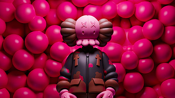 Purple Kaws, artistic, kaws HD wallpaper