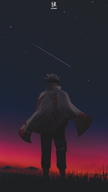 Kakashi Hatake Hokage, anime x reality, naruto, sky, anime aesthetic, anime , kakasi hatake, anime HD phone wallpaper