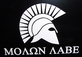 White Molon Labe Decal on Black HD wallpaper