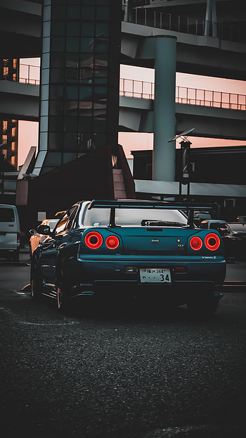 R34 skyline, r33, gtr, blue_cars, nissan HD phone wallpaper