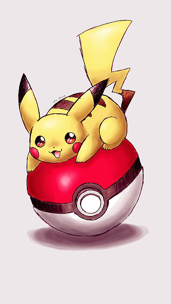 Pikachu Cartoon, Thunderbolt, Pokemon HD phone wallpaper