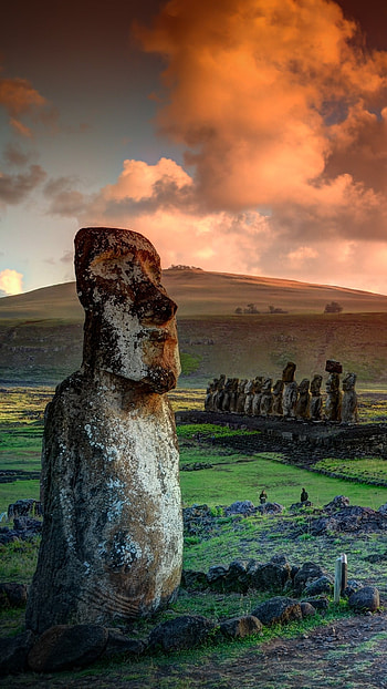 moai , Explore ancient statues, Rapa Nui wonders, Bing HD phone wallpaper