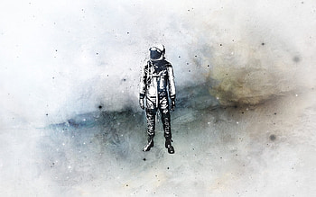 Astronaut, paint, 3d, color HD wallpaper