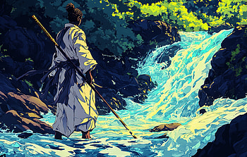 River monk HD wallpaper