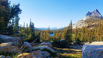 Cathedral Pass, Yosemite, california, landscape, trees, sky, rocks, usa HD wallpaper