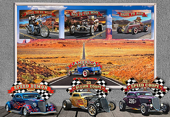 Cruisin' America, states, car, road, route 66, america, hot rod, coupe, usa, speed demon HD wallpaper