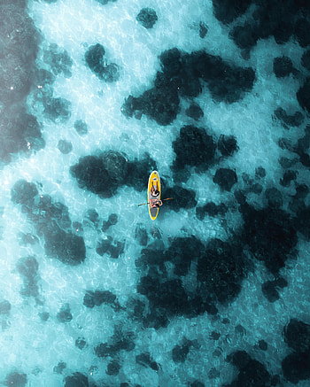 View From Above, Miscellanea, Miscellaneous, Ocean, Boat, Canoe HD phone wallpaper