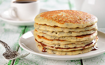 Close-up shot, Pancake perfection, Crispy edges, Delicious comfort food HD wallpaper