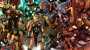Marvel Heroes, Marvel characters, Detailed , Varied superhero lineup HD wallpaper