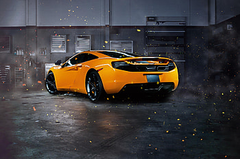 Mclaren, Cars, Sparks, Back View, Rear View, Mp4-12C HD wallpaper
