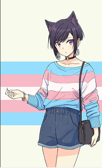 Transgender Anime Girl, lgbtq, lgbt, trans HD phone wallpaper