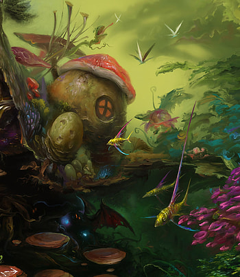 Magic, Art, Small House, Lodge, Creatures, Fairy, Fabulous HD phone wallpaper