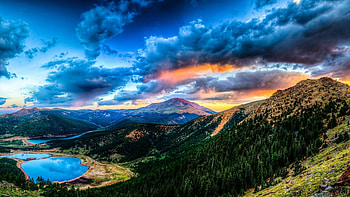 ... Background Full . sunset, mountain, lake, landscape HD wallpaper