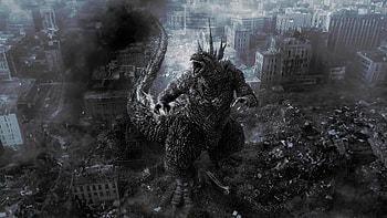 2024 Godzilla Minus One, godzilla-minus-one, movies, 2024-movies, godzilla, monochrome, black-and-white HD wallpaper
