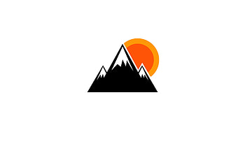 Snowy Peaks Mountains Minimal, mountains, minimalism, minimalist, light, artist, artwork, digital-art HD wallpaper