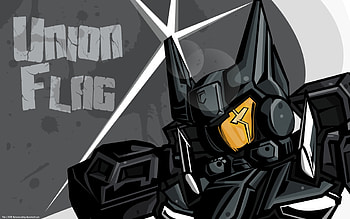 Union Flag, black, flag, gurren lagann version, anime, mecha, union, graham aker, gundam, gundam 00 HD wallpaper