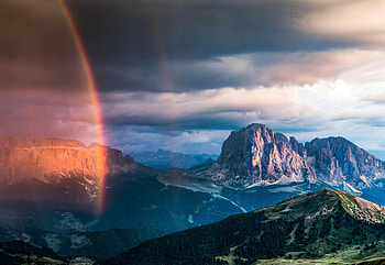 Evening Light Show Before A Storm , nature, mountains, landscape HD wallpaper