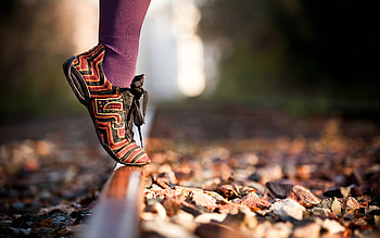 Shoes, abstract, graphy, stone, beautiful, girl, leafs HD wallpaper