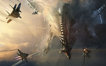 Jet Fighter, Sci Fi, Battle HD wallpaper
