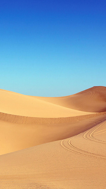 Hot Desert, blue sky HD phone wallpaper