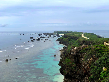 Higashi Hennazaki cape, Lighthouse, Miyakojima, Japan HD wallpaper
