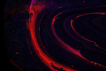 Dark, outer space, red rings, artwork HD wallpaper