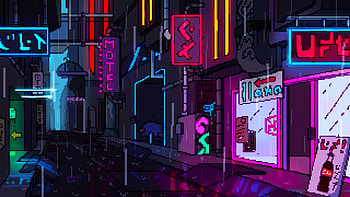 Pixel City HD wallpaper
