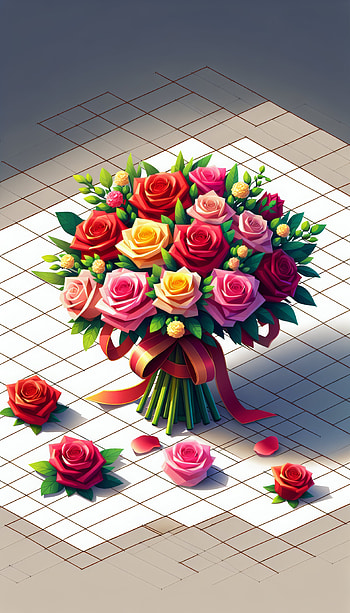 Colorful Rose Bouquet for s, rose, bouquet, flower, colorful HD phone wallpaper
