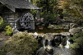 site of an old mill in the woods, waterfalls, old, woods, mill HD wallpaper