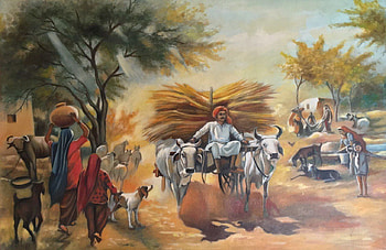 Village Painting . Explore collection, Indian Village HD wallpaper