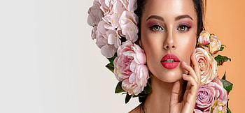ღ, Woman, Flowers, Model, Makeup HD wallpaper