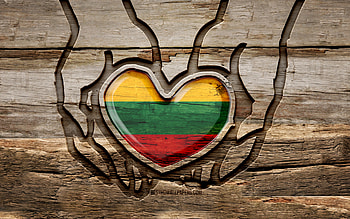 I love Lithuania, , wooden carving hands, Day of Lithuania, Flag of Lithuania, creative, Lithuania flag, Lithuanian flag, Lithuania flag in hand, Take care Lithuania, wood carving, Europe, Lithuania HD wallpaper