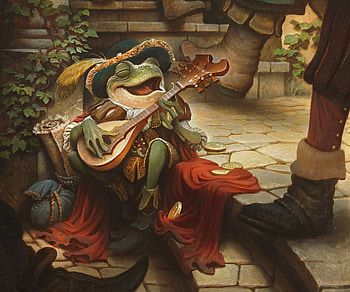 The Frog Bard, fantasy, Animal, bard, Fantasy Animal HD wallpaper