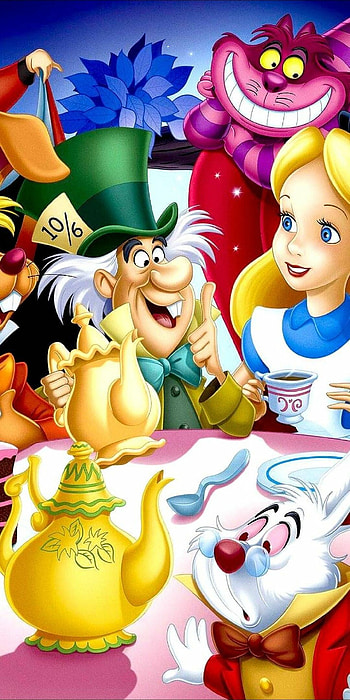 Alice In Wonderland, Disney characters, Whimsical illustrations, Scooby Doo HD phone wallpaper
