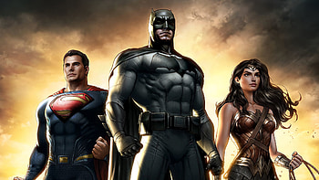 The Trinitys, batman, superman, wonder-woman, superheroes, artstation, artwork HD wallpaper