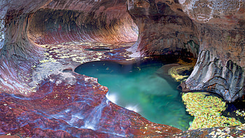 The Subway at Zion, Utah USA, States HD wallpaper