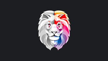 Lion Colorful Abstract Minimal , lion, minimalism, minimalist, artist, artwork, digital-art, deviantart HD wallpaper