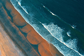 Beach, aerial view, nature HD wallpaper