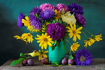 Still life with Summer flowers, Flowers, Still life, Fruits, Pretty HD wallpaper