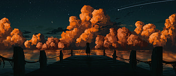After Dark, alone, artist, artwork, digital-art, deviantart HD wallpaper