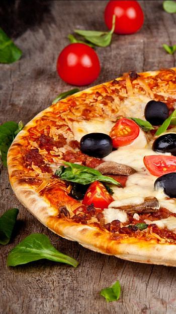 Pizza pleasure, Delicious indulgence, Tasty satisfaction, Food lover's delight HD phone wallpaper