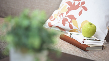 Apple, Books, Miscellanea, Miscellaneous, Blur, Smooth, Pillows, Cushions HD wallpaper