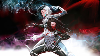 Silk And Luna Snow, silk, luna-snow, superheroes, artwork, digital-art, artstation HD wallpaper